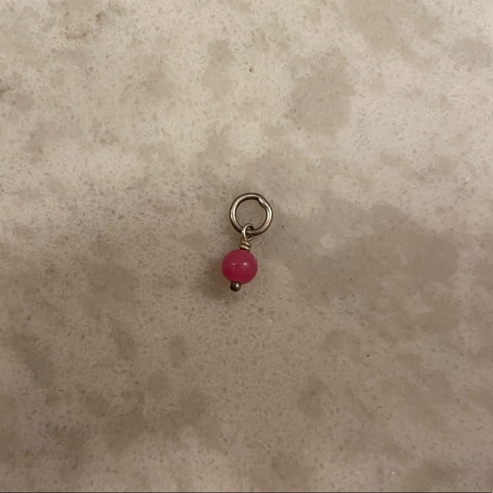 dark pink glass bead james avery charm
